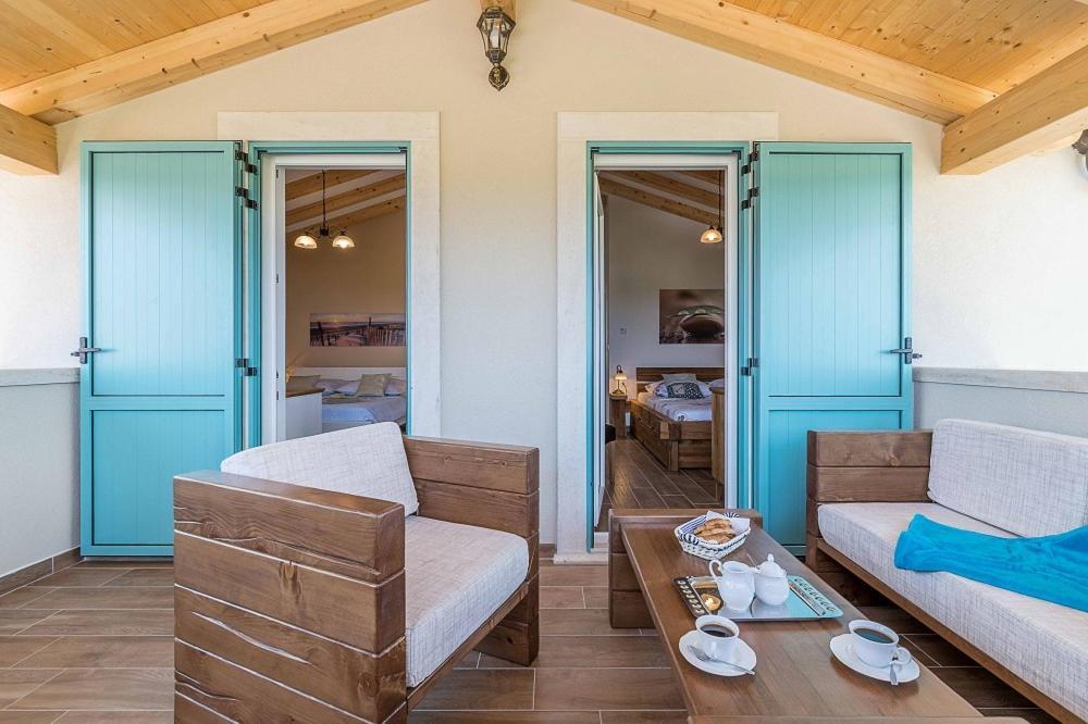 Moderne Istrische Steinvilla - 4 Sterne Mit Privatem, Beheizbaren Pool & Meerblick Kavran Exterior foto